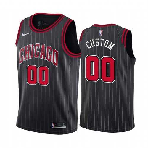 Men & Youth Customized Chicago Bulls Black 2019-20 Statement Edition Nike Jersey->customized nba jersey->Custom Jersey